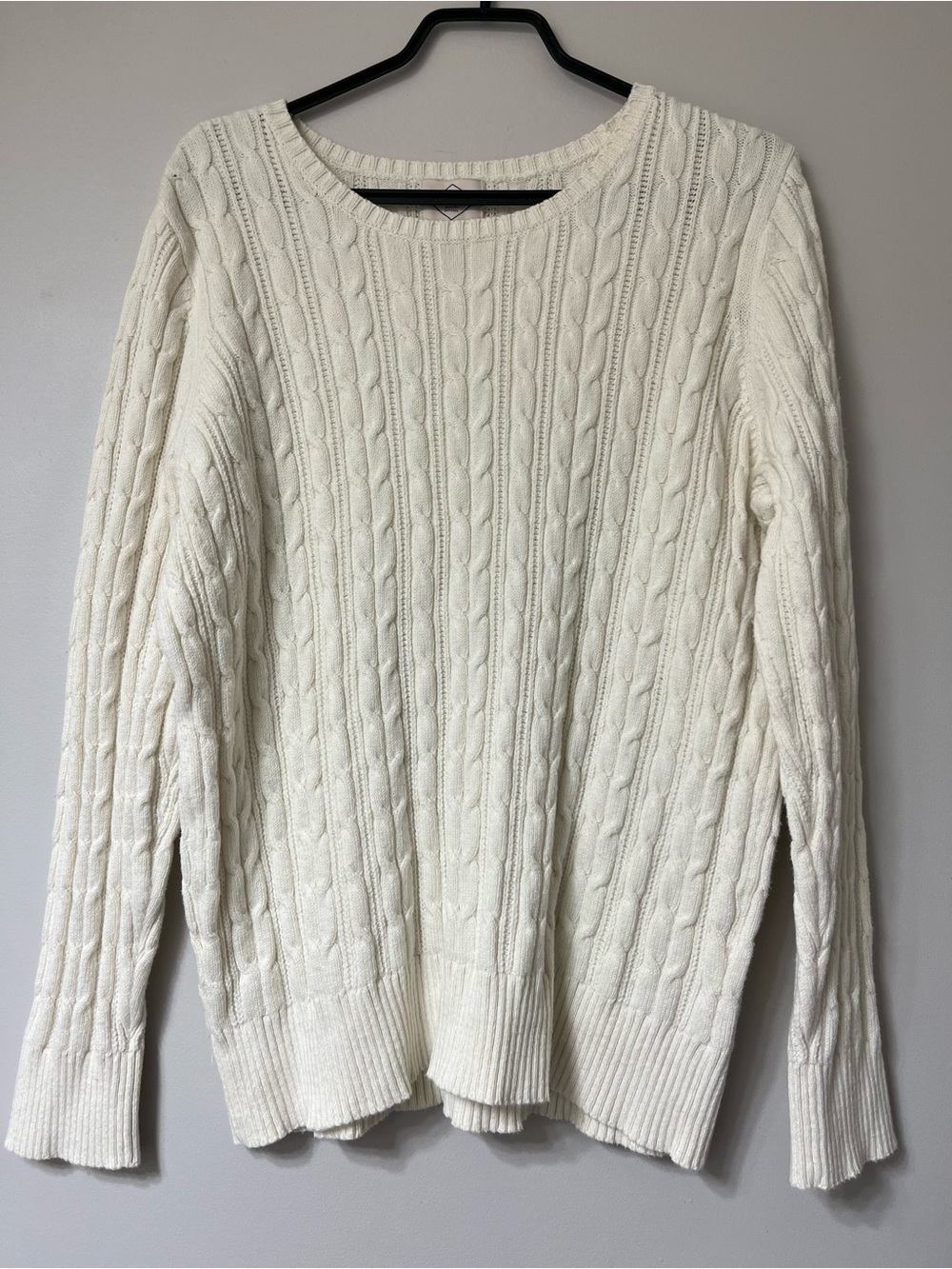 St. John’s Bay Cable Knit Sweater Ivory